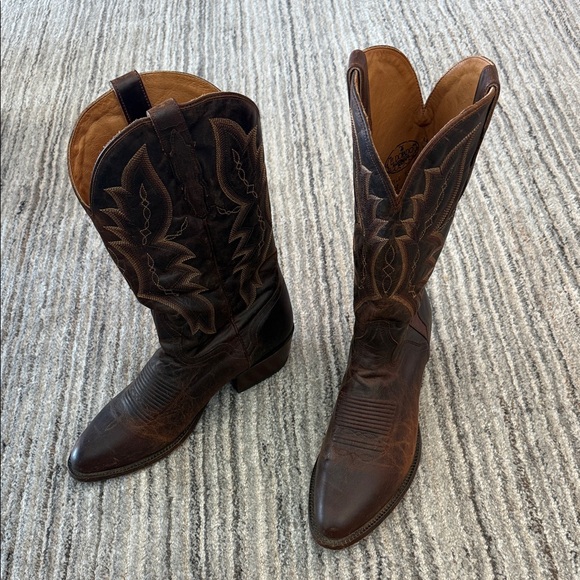 Men's Brown Western Boots - Picture 1 of 3